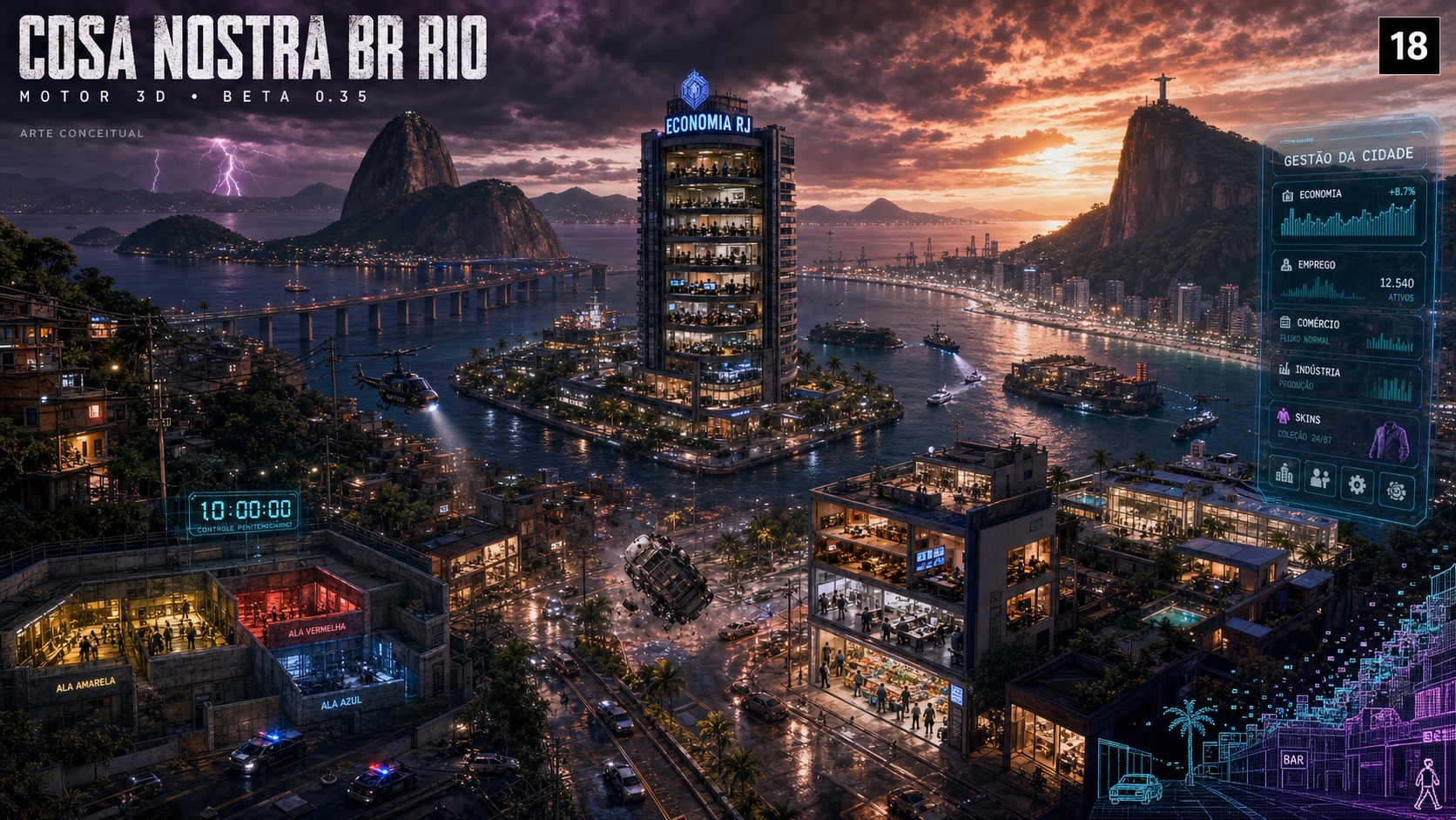 COSA NOSTRA BR RIO — arte conceitual do Beta 0.35